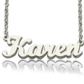 Personalised Script Name Necklace Sterling Silver Personalised script name necklace in sterling silver