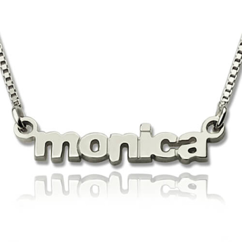 My Tiny Name Necklace Custom Sterling Silver Custom tiny lowercase name necklace