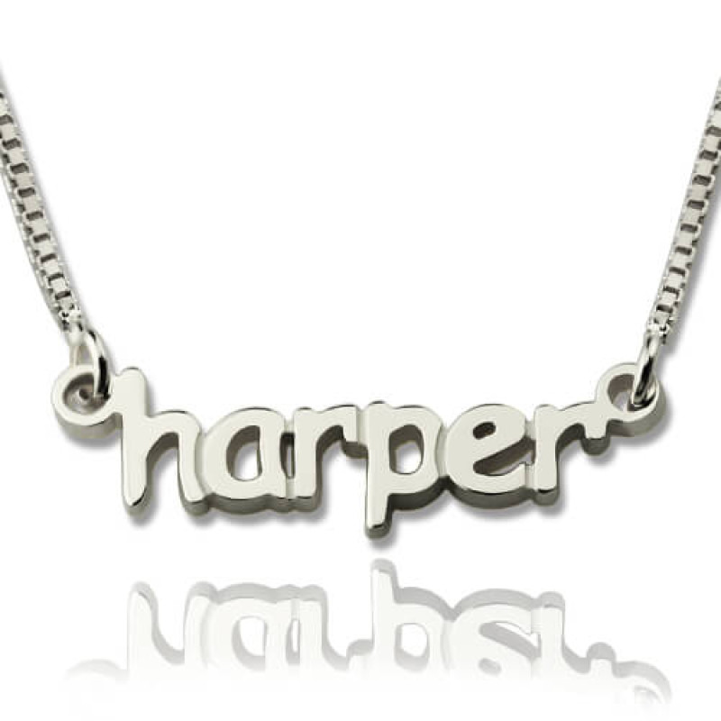 Personalised mini name letter necklace