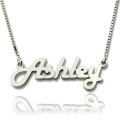 Sterling Silver Retro Name Necklace Sterling silver retro personalised name necklace