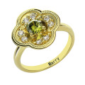 Blossoming Engraved Birthstone Name Ring Blossoming personalised birthstone name ring