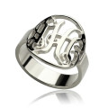 Cut-Out Monogram Initial Ring Cut-out monogram initial ring product image