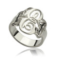 Personalised Fancy Monogram Ring in Sterling Silver Personalised fancy monogram ring in sterling silver