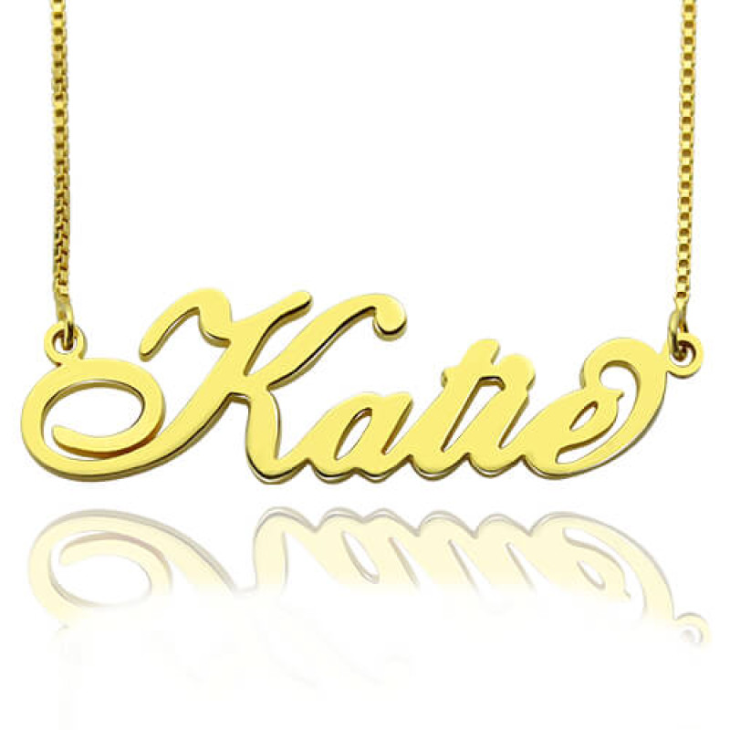 Personalised Carrie Nameplate Necklace Personalised Carrie-style nameplate necklace