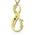 Vertical Infinity Name Necklace with Birthstones Vertical infinity name necklace with birthstones
