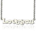 I Love You Personalised Name Necklace I Love You personalised name necklace in sterling silver