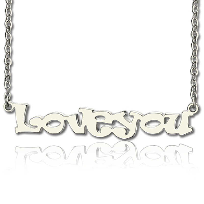 I Love You Personalised Name Necklace I Love You personalised name necklace in sterling silver