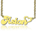 Personalised name necklace with a heart detail