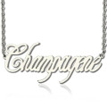 Personalised script name necklace in sterling silver
