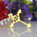 Engraved Cross Monogram Necklace Engraved cross monogram necklace product image