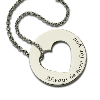 Personalised Promise Necklace For Her Sterling Silver Personalised Promise Necklace For Her Sterling Silver