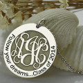 Personalised Class Graduation Monogram Necklace Personalised class graduation monogram necklace in sterling silver