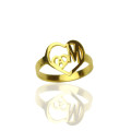 Personalised Heart in Heart Double Initial Ring Personalised Heart in Heart Double Initial Ring product image