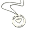 Personalised family names necklace for Mom
