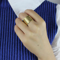 Script Monogram Cuff Ring Detail Personalised script monogram cuff ring detail