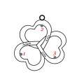 Engraved Triple Heart Necklace Triple heart necklace with engraved names and birthstones