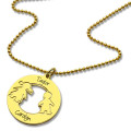 Personalised circle name necklace product view