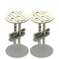 Personalised Men's Block Monogram Cufflinks – Gallery View Personalised men's block monogram cufflinks, gallery view