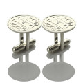 Engraved monogram cufflinks product view