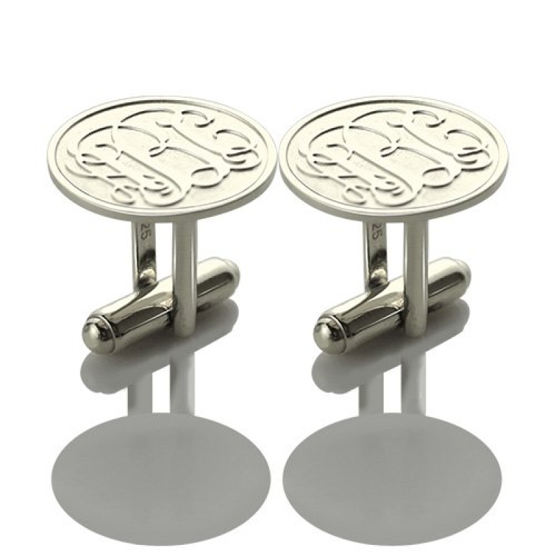 Engraved monogram cufflinks product view