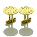 Engraved monogram cufflinks product view