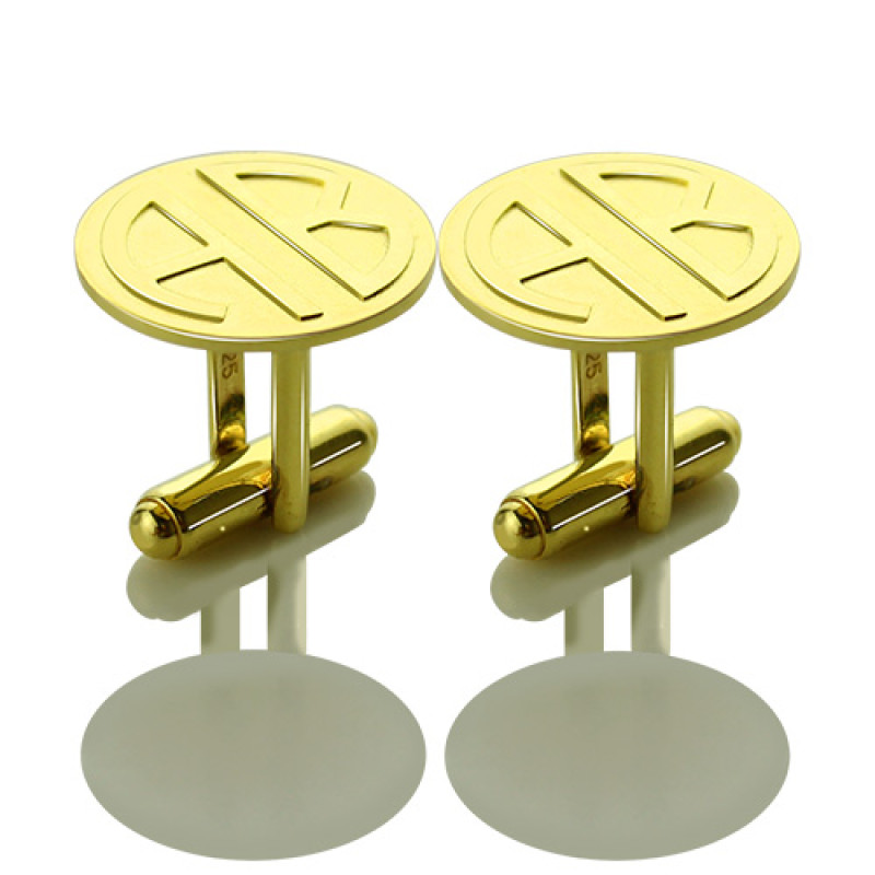 Block Monogram Cufflinks Gallery View Personalised block monogram cufflinks for men, gallery view