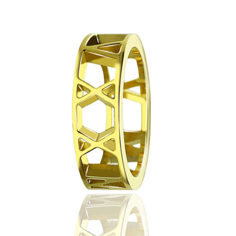 Roman numeral date jewellery ring product view