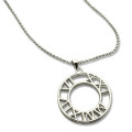 Personalised double circle Roman numeral necklace product image