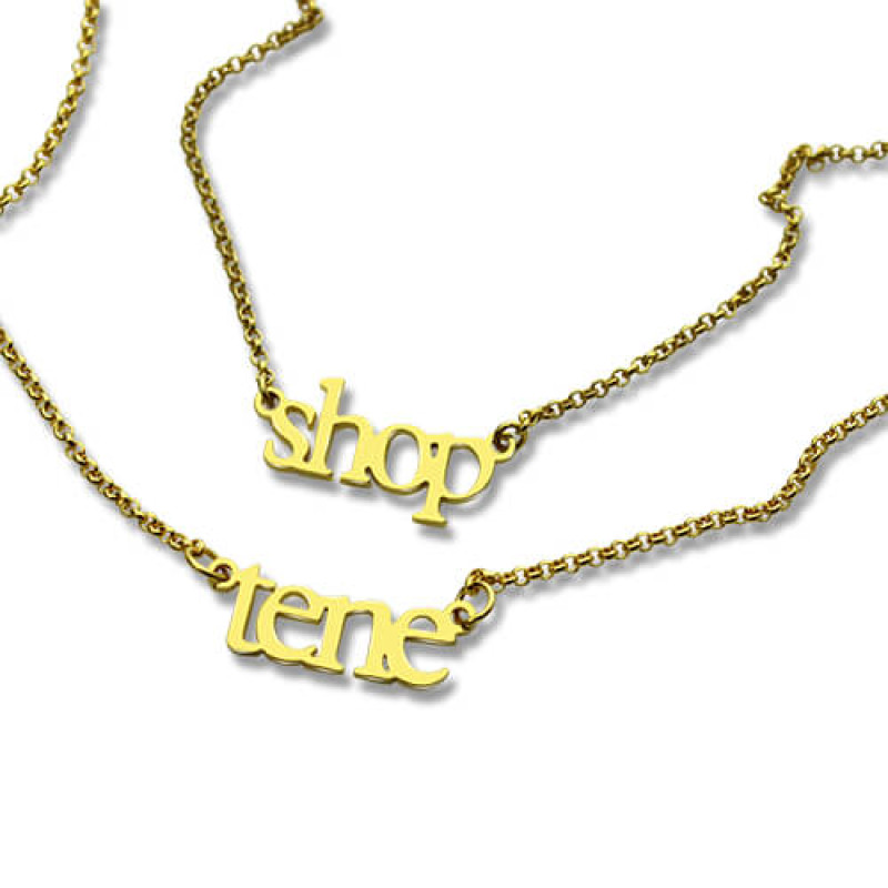 Double Layer Mini Name Necklace Double-layer mini personalised name necklace product image