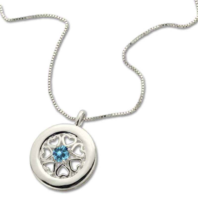 Birthstone Hearts Pendant Necklace Birthstone Hearts All Around pendant necklace product image