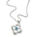 Four-leaf clover birthstone necklace product view