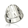 Cut-Out Block Monogram Ring View Personalised cut-out block monogram ring product view