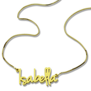Small Name Necklace For Women in 18ct Gold Plated Small Name Necklace For Women in 18ct Gold Plated