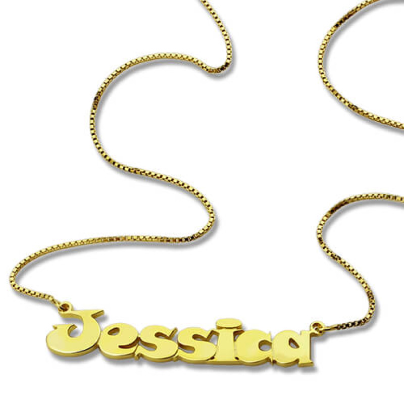 Gold Over Children's Name Necklace gallery image