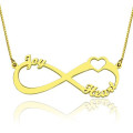 Personalised heart infinity necklace product view