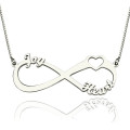 Heart Infinity Necklace Detail Heart infinity necklace detail view