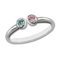 Dual Birthstone Cuff Ring Product View Dual birthstone cuff ring product view