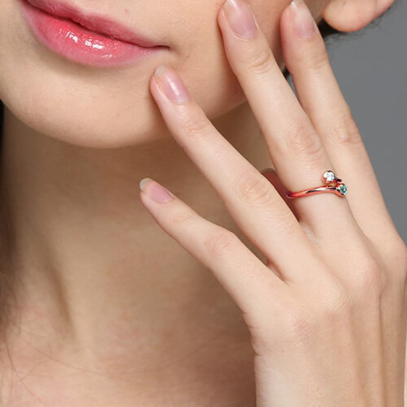 Dual Drops Birthstone Ring product view Dual Drops Birthstone Ring product view