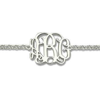 Sterling Silver Monogram Bracelet Sterling Silver Monogram Bracelet