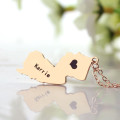 Custom New Jersey Heart Name Necklace Custom New Jersey state-shaped heart name necklace product image