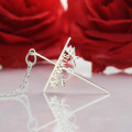 Personalised Cross Name Necklace with Rose Personalised cross name necklace with rose detail