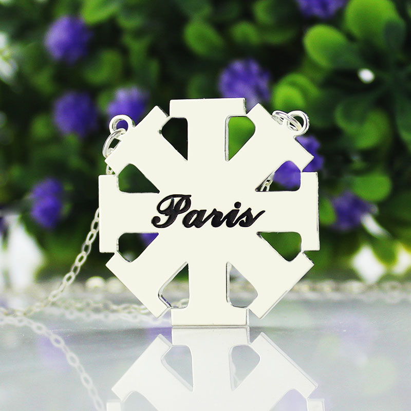 Personalised Cross Name Necklace Personalised cross name necklace product view