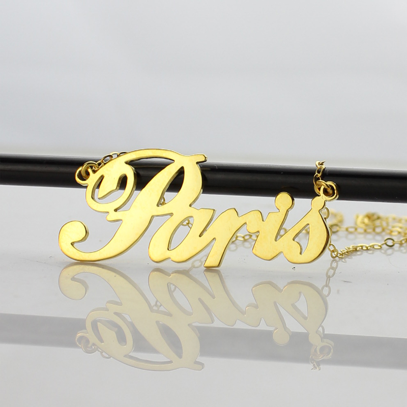 Personalised Solid Gold Name Necklace Detail Solid gold personalised name necklace detail