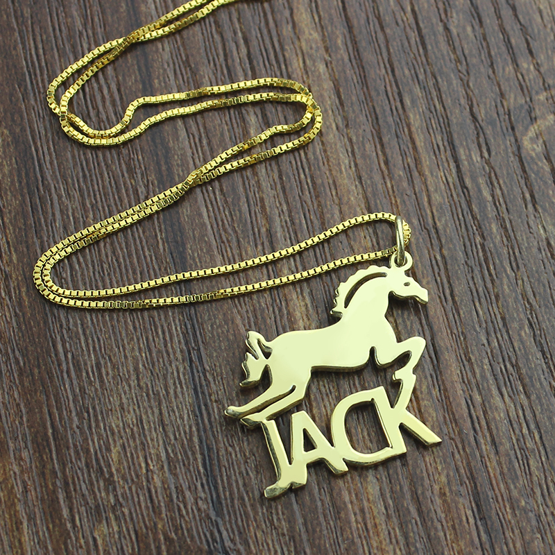 Horse Name Pendant Necklace Personalised horse name pendant necklace product image