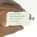 Love Song Dog Tag Name Necklace Love Song personalised dog tag name necklace product view