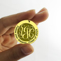 Follow Your Dreams disc monogram necklace detail view