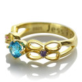 Birthstone Infinity Promise Ring with Name Personalised birthstone infinity promise ring product image