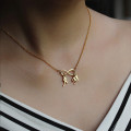 Double initial infinity pendant necklace product view