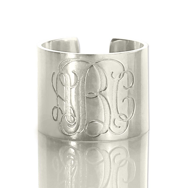 Personalised Monogram Cuff Ring Personalised monogram cuff ring product image