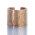 Engraved Monogram Cuff Ring Detail Engraved monogram cuff ring detail